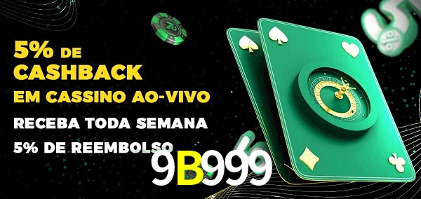 Promoções do cassino ao Vivo 9B999